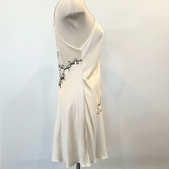 Y2K Victoria’s Secret Silk Ivory Cream Embroidered Vintage Slip Dress NWT L NEW - Picture 9 of 10